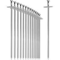 com-four® 15x Clavijas para Carpas Fabricadas en Acero - Clavijas largas y robustas para Acampar y en Exteriores…